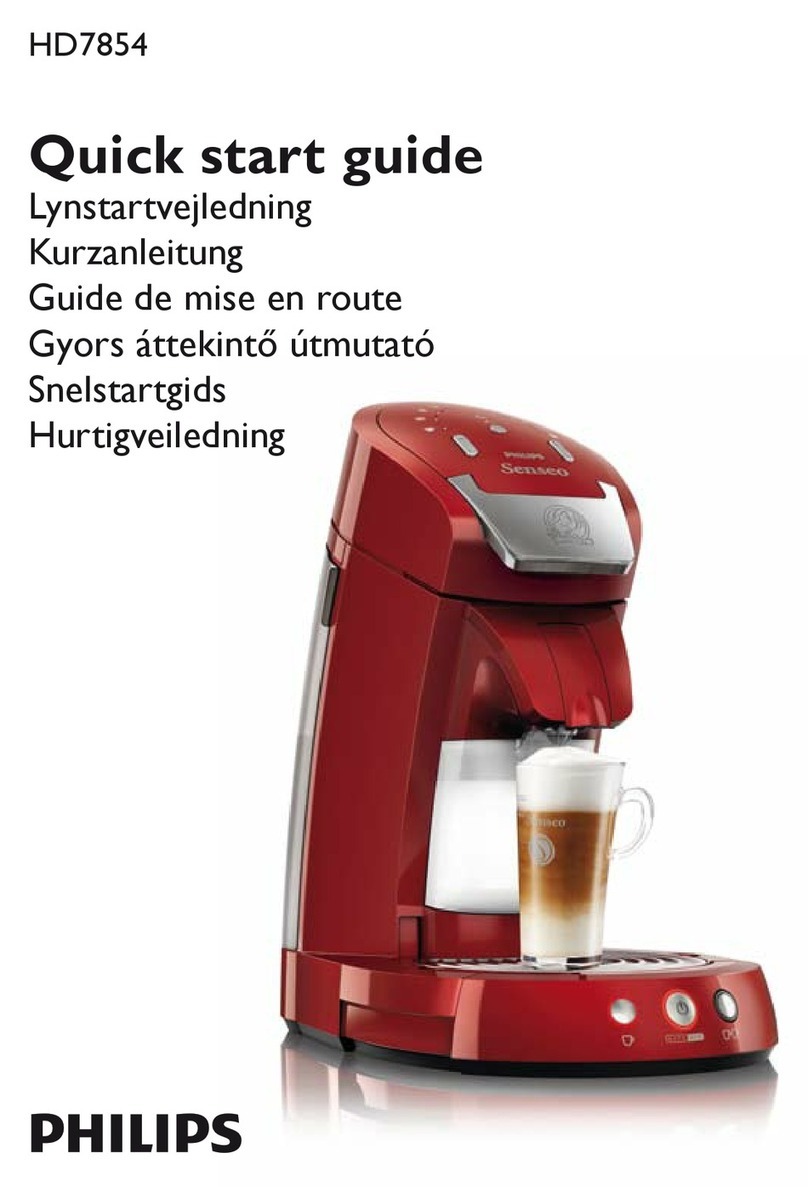 Philips SENSEO HD7854 quick start guide