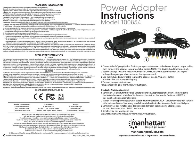 Manhattan 100854 User manual