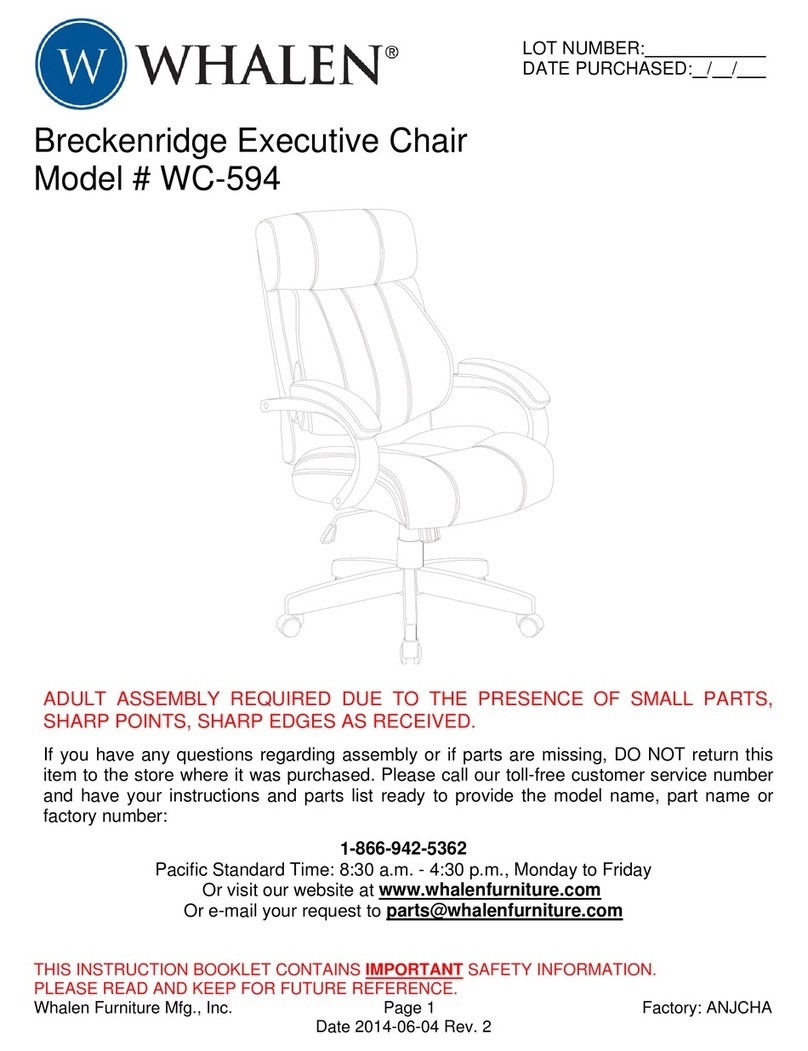 Whalen Breckenridge Executive Chair User manual