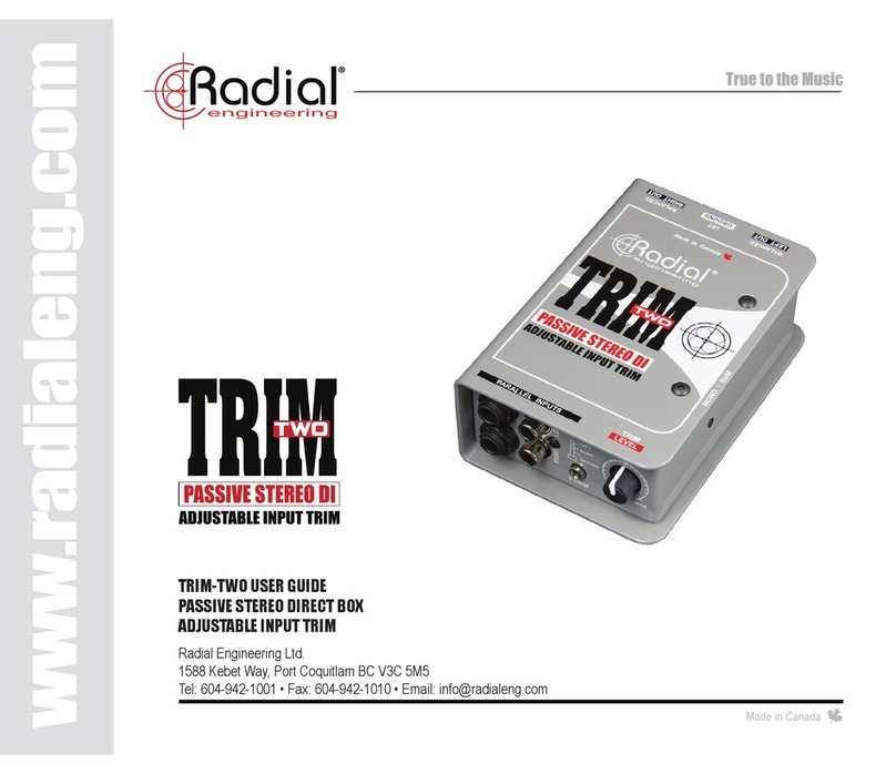 Radial Engineering Trim Two User manual