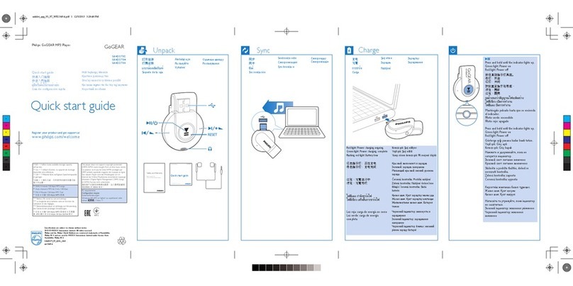 Philips GoGEAR SA4DOT02 Operating and maintenance instructions