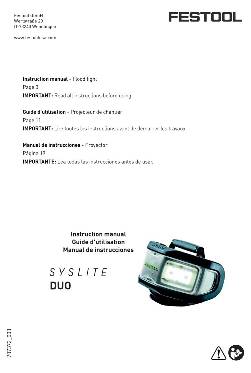 Festool SYSLITE DUO User manual