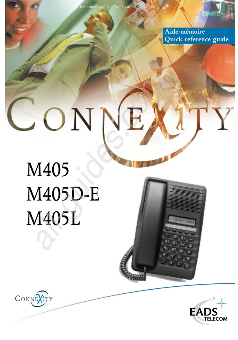 Eads Telecom connexity m405 Quick reference guide