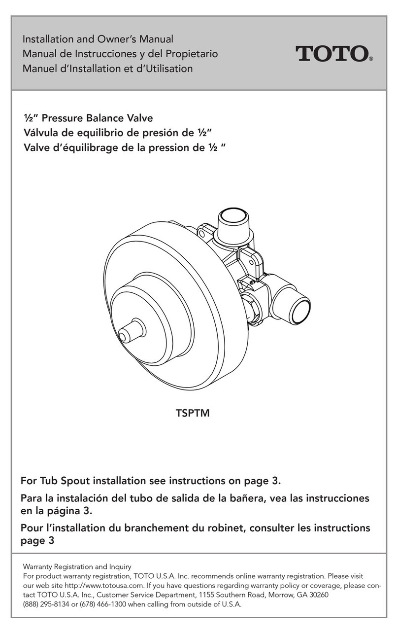 Toto TSPTM Installation instructions
