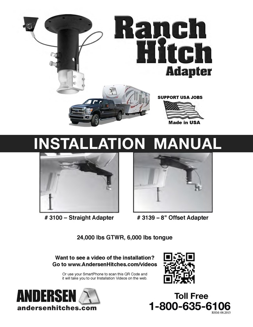 Andersen Hitches Ranch Hitch 3100 installation manual Andersen Hitches Ranch Hitch 3100 installation manual