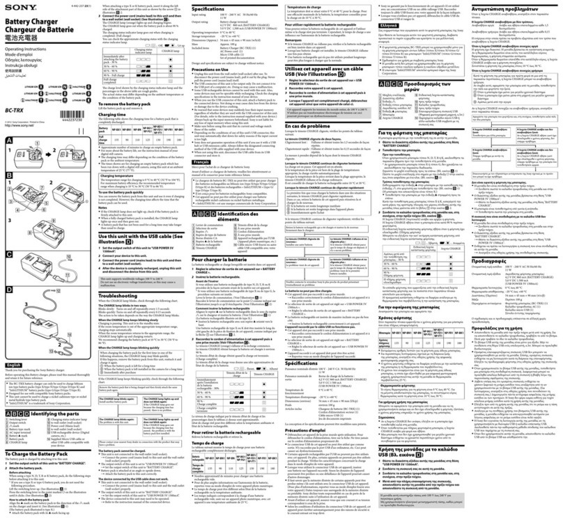 Sony BC-TRX operating instructions