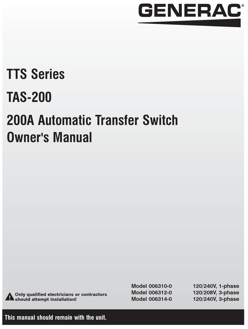 Generac Power Systems TTS Series User manual