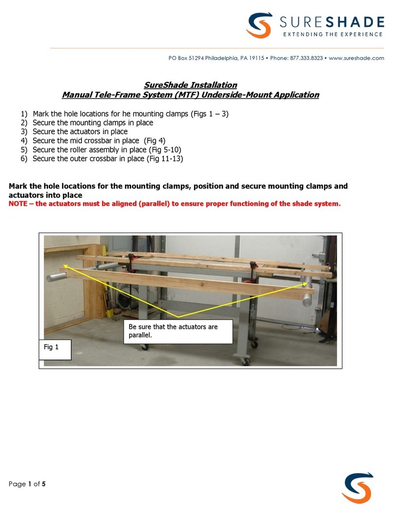 SureShade MTF Operating and maintenance instructions