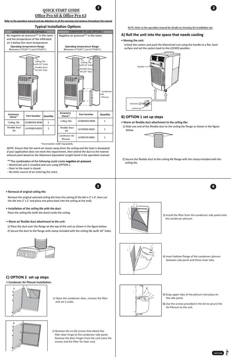 Movincool Office Pro 60 User manual