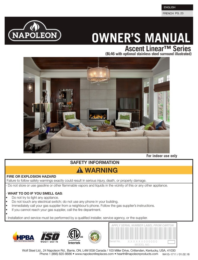 Napoleon Ascent Linear Series owner's manual