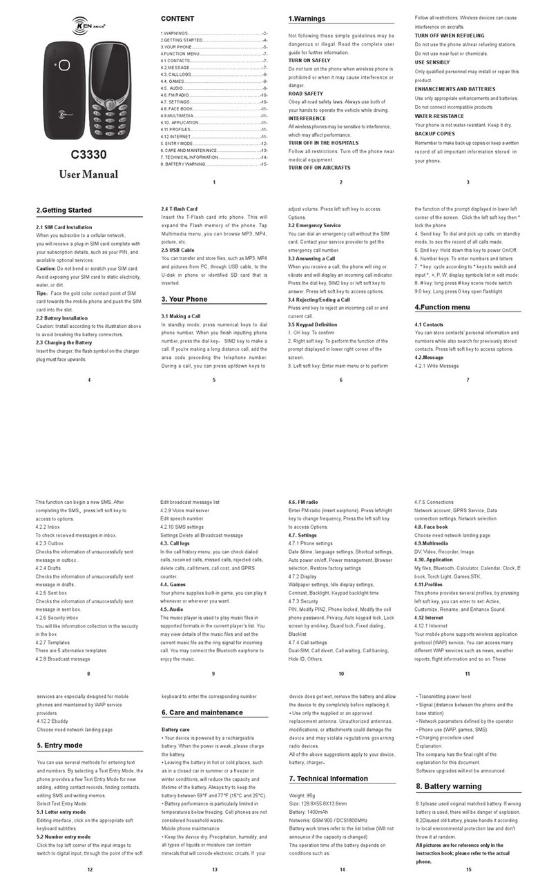 Ken C3330 user manual