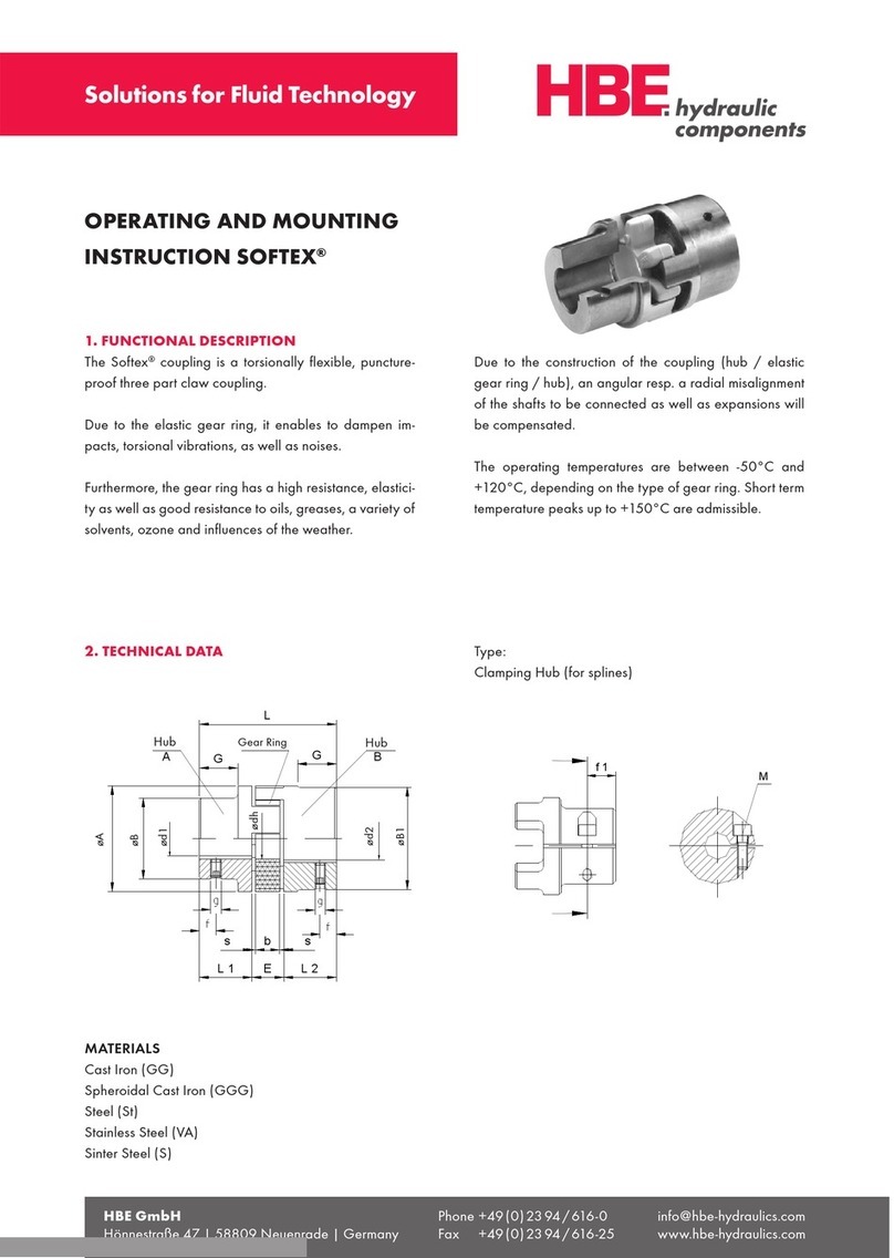 HBE SOFTEX Operating and mounting instructions