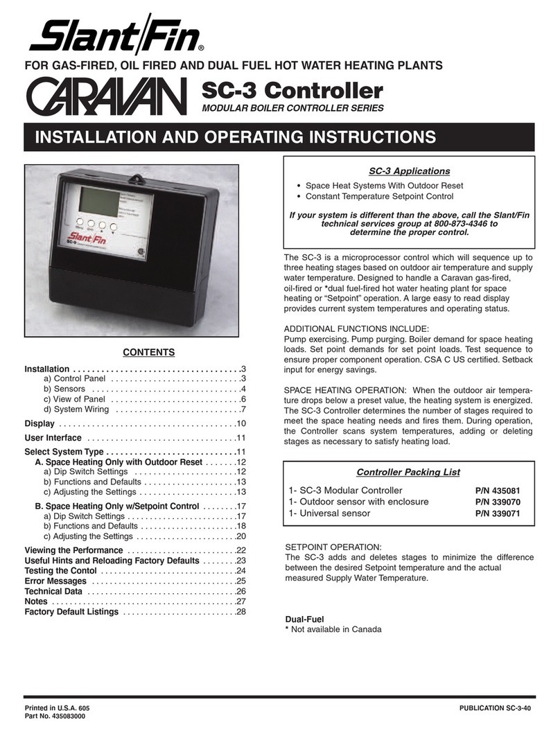 Slant/Fin SC-3 Installation and operating instructions