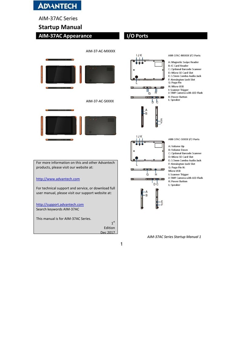 Advantech AIM-37AC Series Installation and operation manual