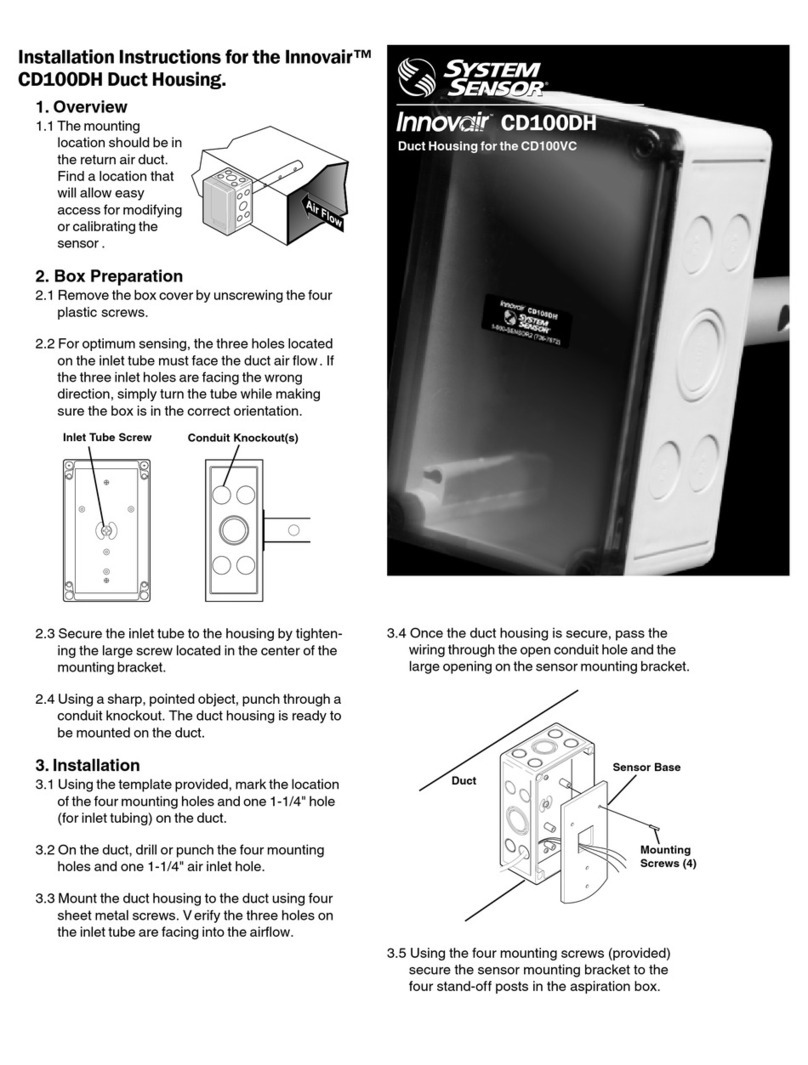 System Sensor Innovair CD100DH installation instructions System Sensor Innovair CD100DH installation instructions
