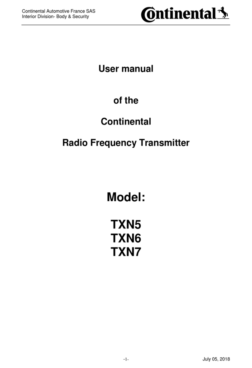 Continental Refrigerator TXN5 User manual