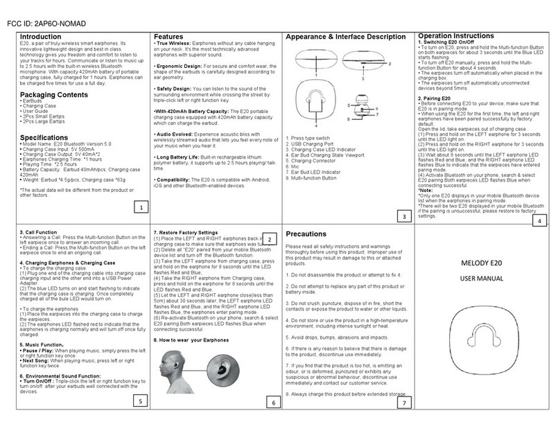 Melody E20 user guide