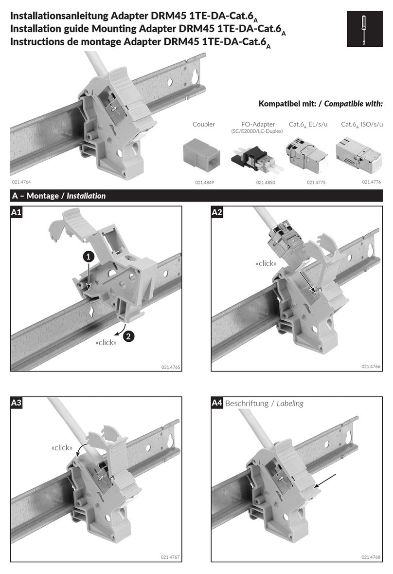 R&M DRM45 1TE-DA-Cat.6A installation guide