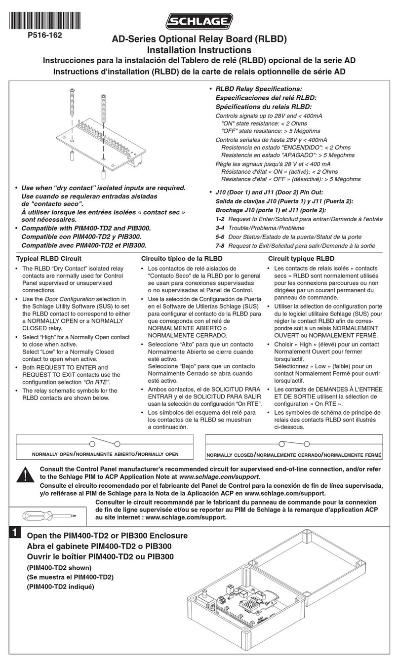 Schlage AD-Series installation instructions