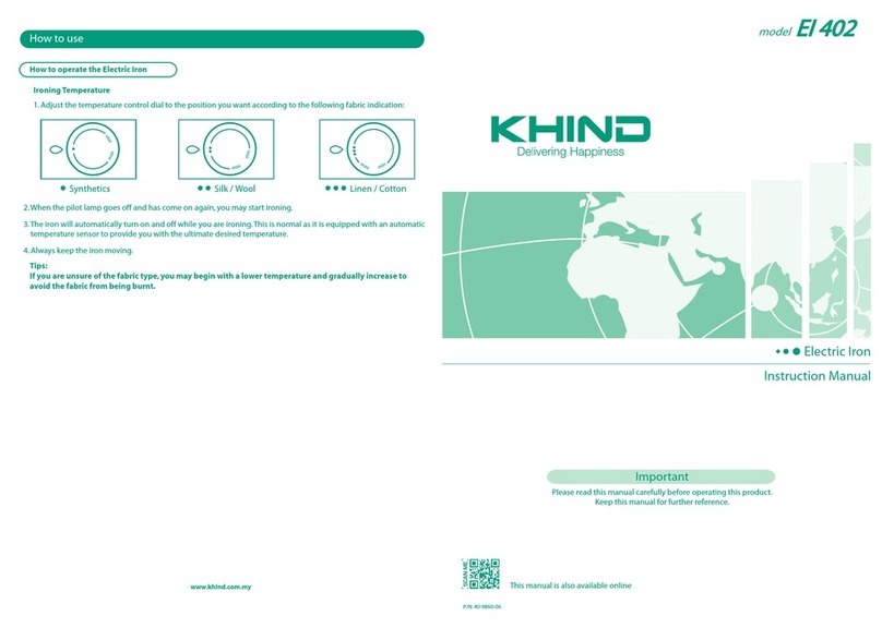 KHIND el 402 instruction manual