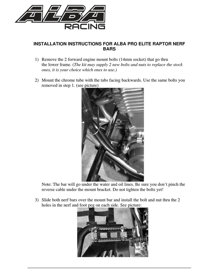 Alba Racing pro elite raptor installation instructions Alba Racing pro elite raptor installation instructions