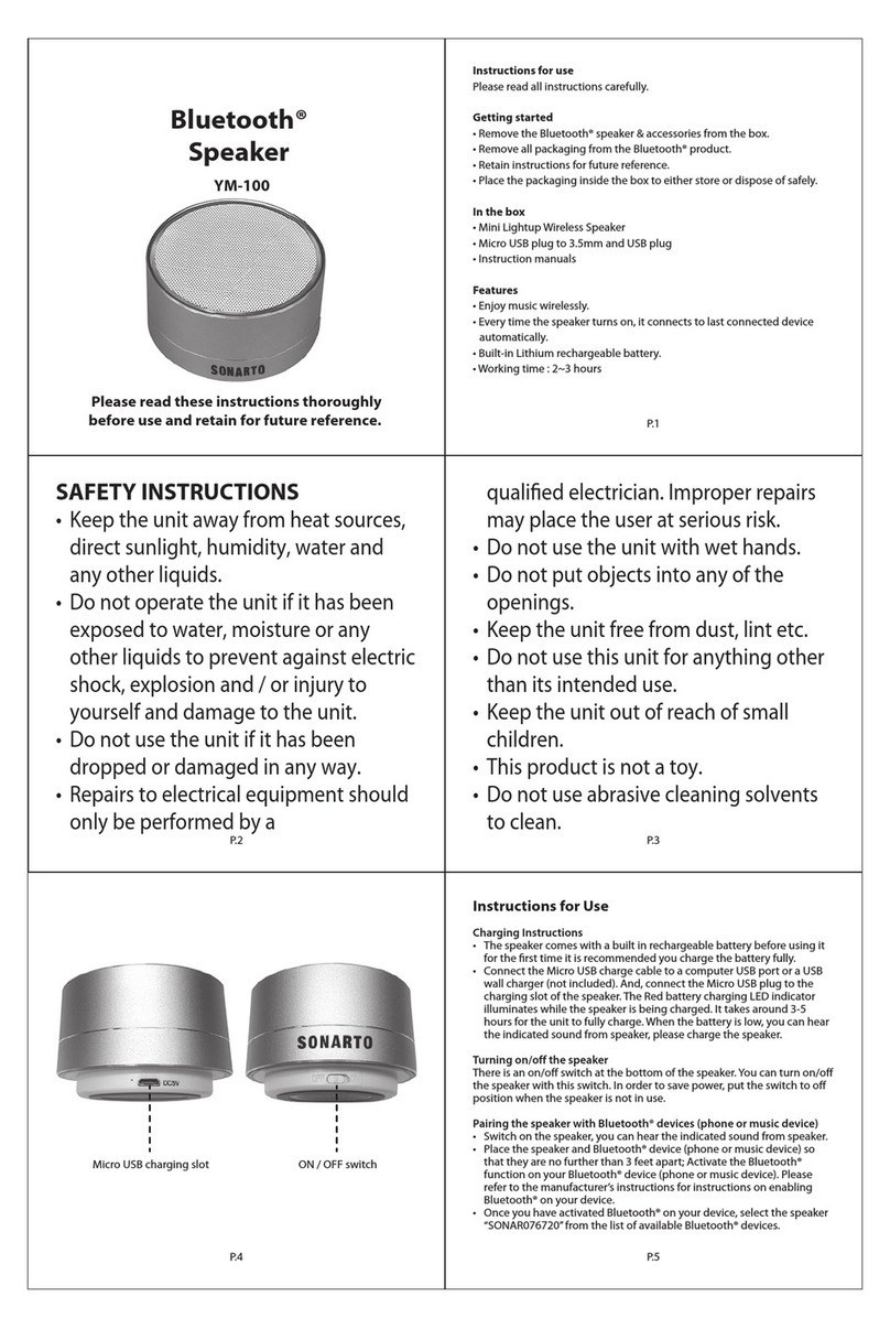 Sonarto YM-100 manual