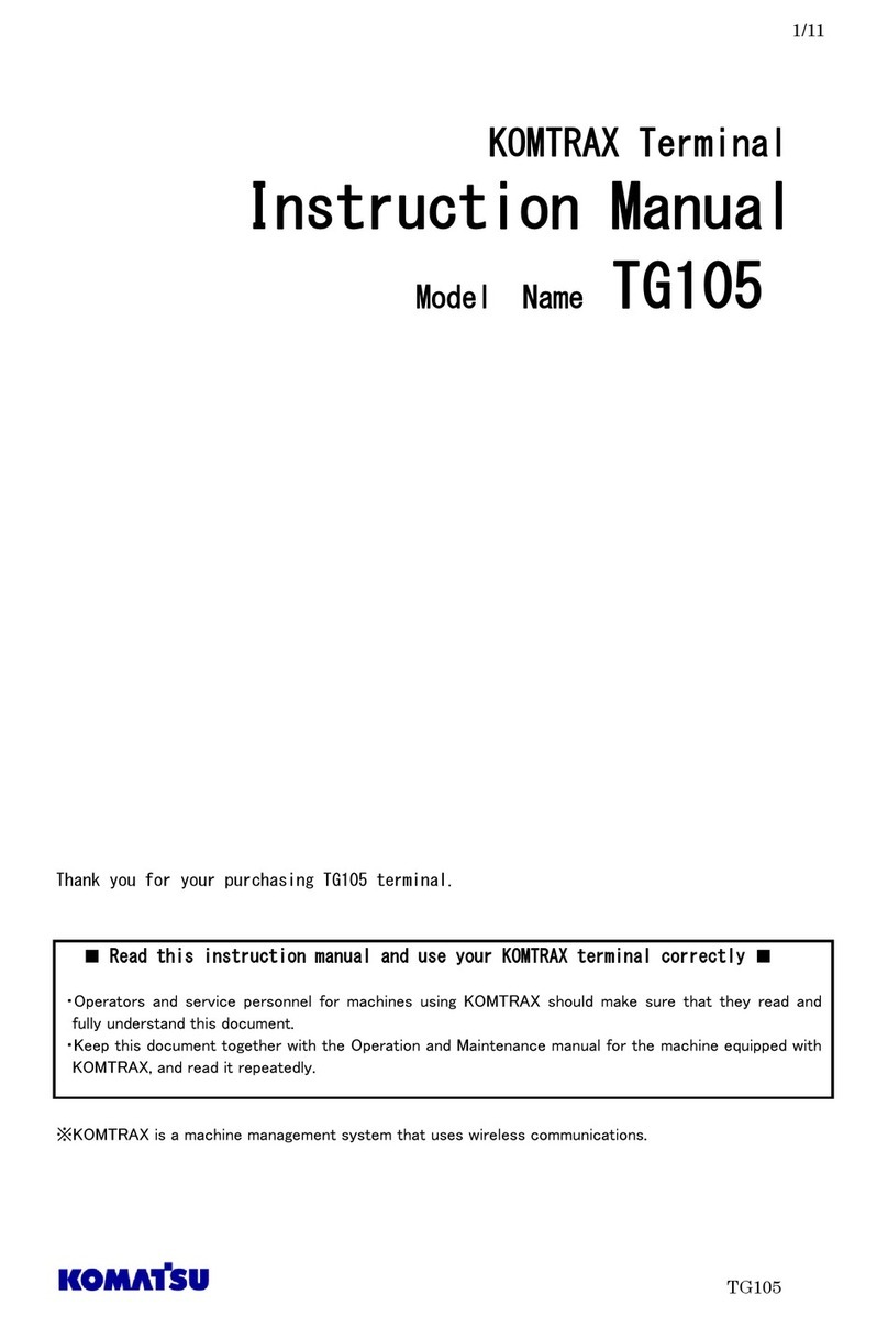 Komatsu TG105 instruction manual
