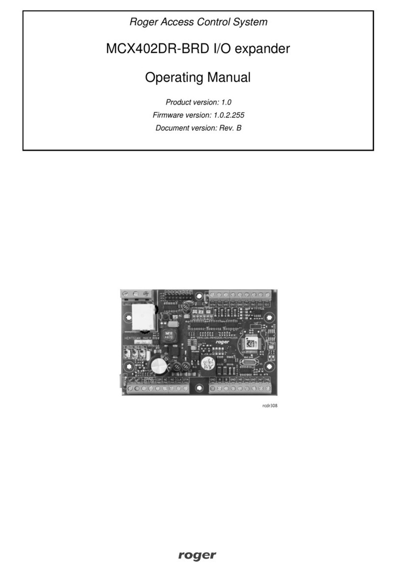Roger MCX402DR-BRD operating manual