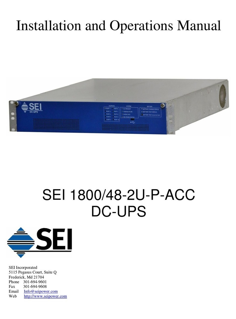 SEI 1800/48-2U-P-ACC Installation and operation manual