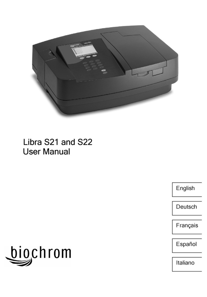 biochrom Libra S21 user manual