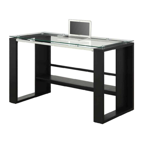 Whalen Jasper Chrome & Glass Desk instruction manual