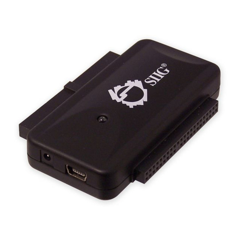 SIIG USB 2.0 to SATA/IDE Quick installation guide