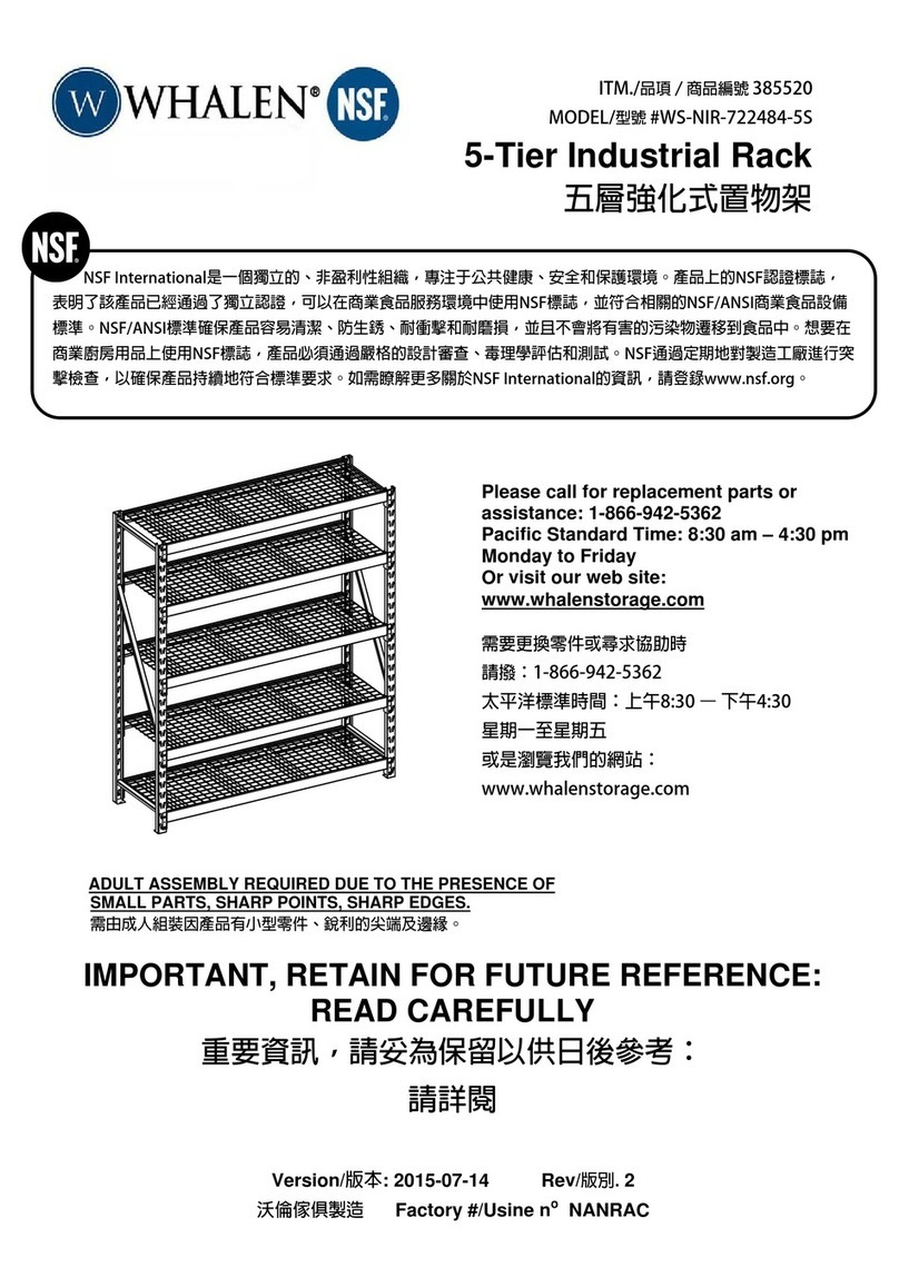 Whalen WS-NIR-722484-5S instruction manual