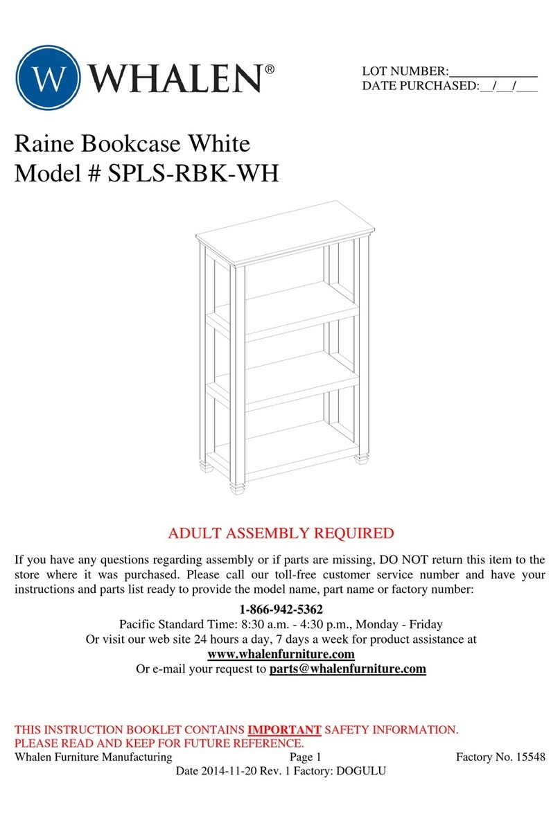 Whalen SPLS-RBK-WH instruction manual