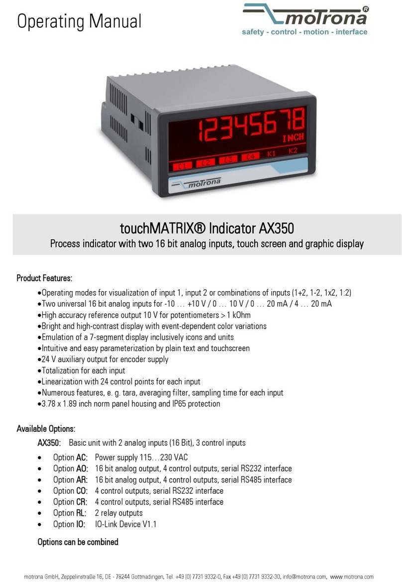 Motrona touchMATRIX AX350 operating manual Motrona touchMATRIX AX350 operating manual
