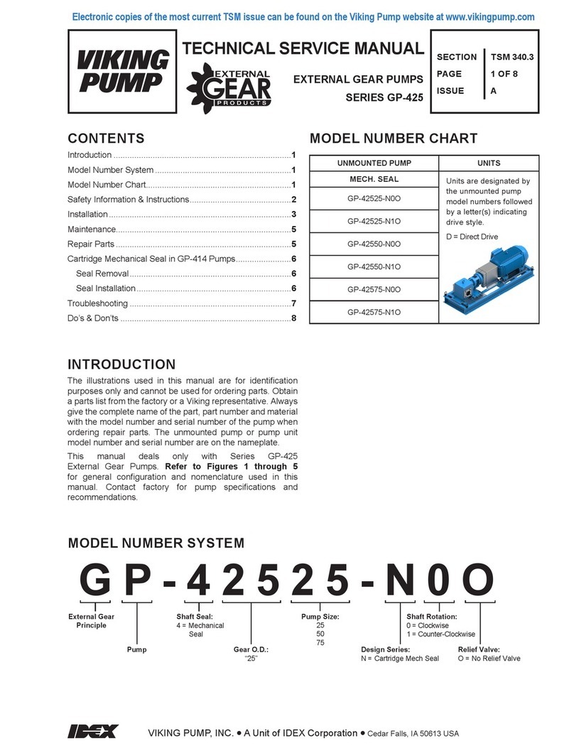 Viking pump GP-425 SERIES Technical & service manual