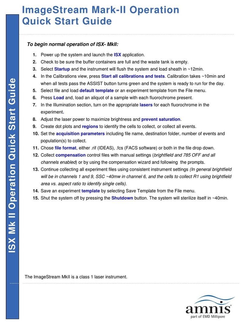 Amnis ImageStream Mark-II Quick start guides