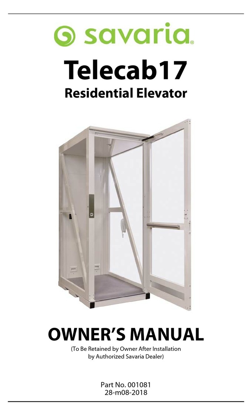 Savaria Telecab17 User manual