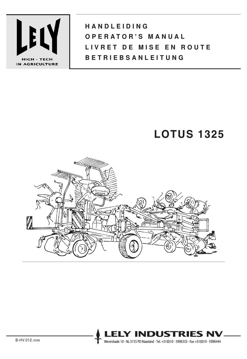 LELY LOTUS 1325 Operator's manual
