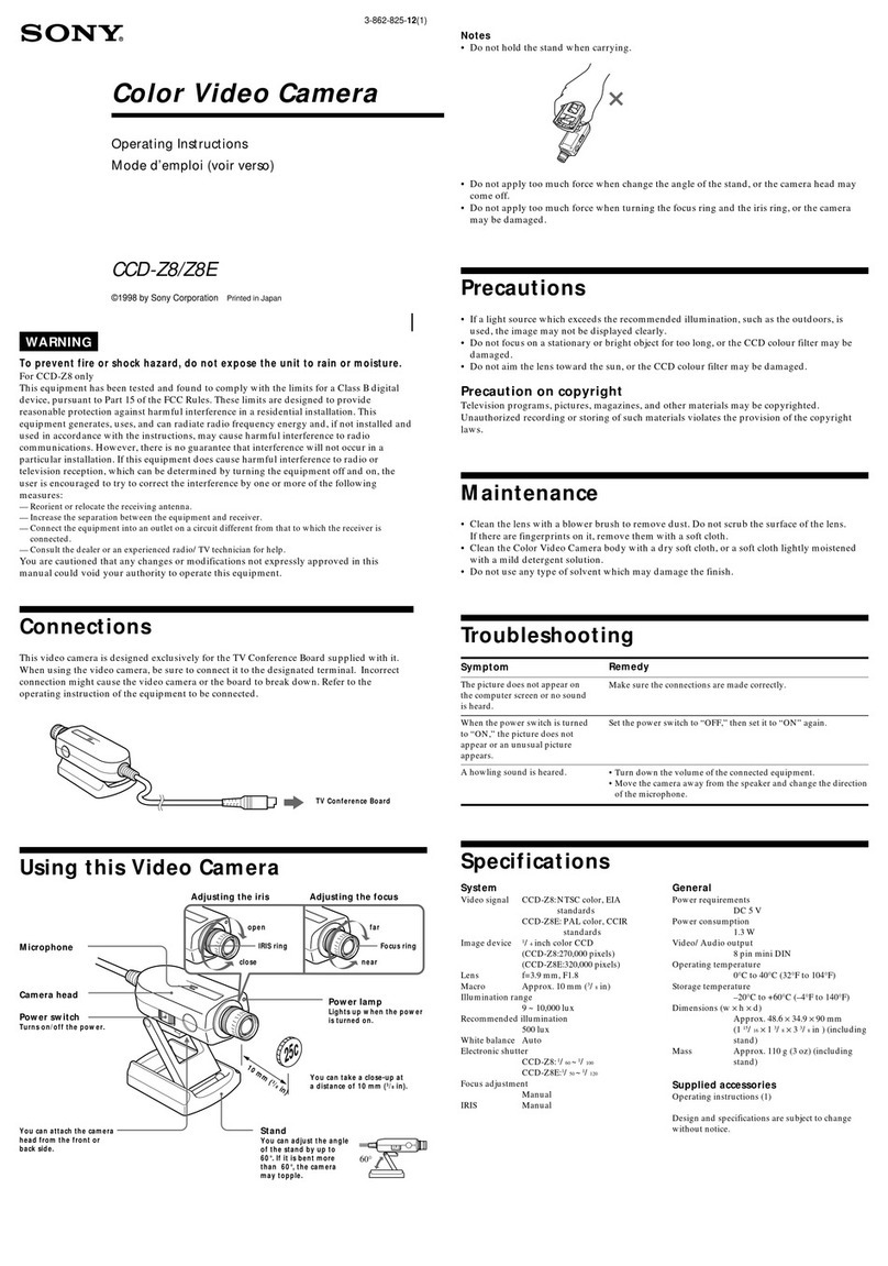 Sony CCD-Z8E User manual