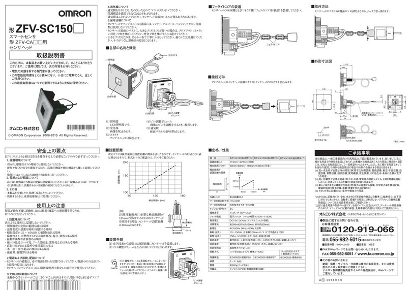 Omron ZFV-SC150 Series User manual
