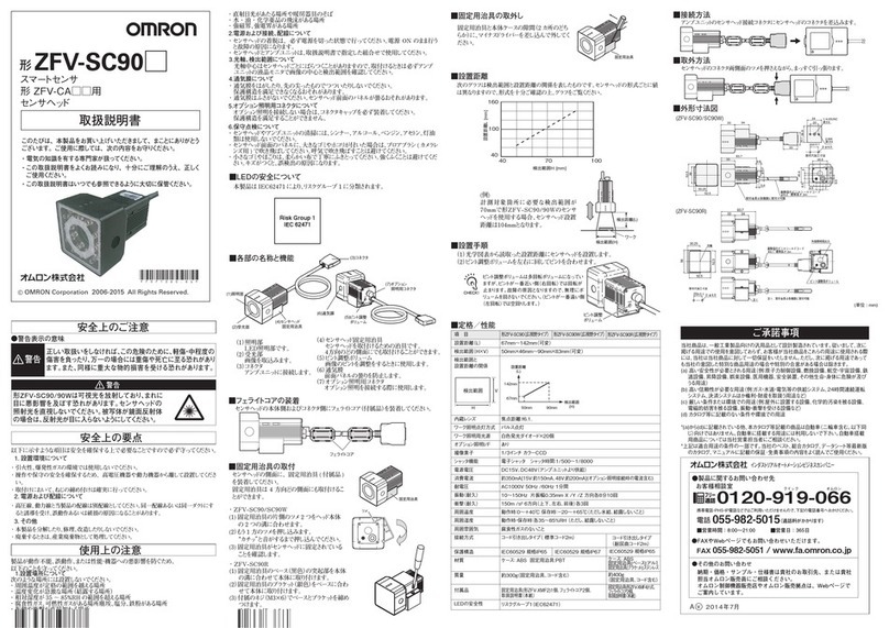 Omron ZFV-SC90 Series User manual