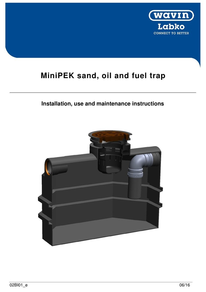 wavin minipek Installation, use and maintenance instructions