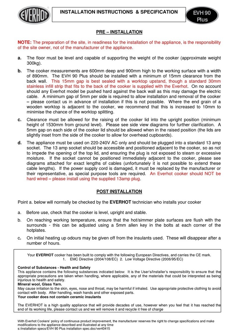 EverHot EVH 90 Plus Installation instructions and specification
