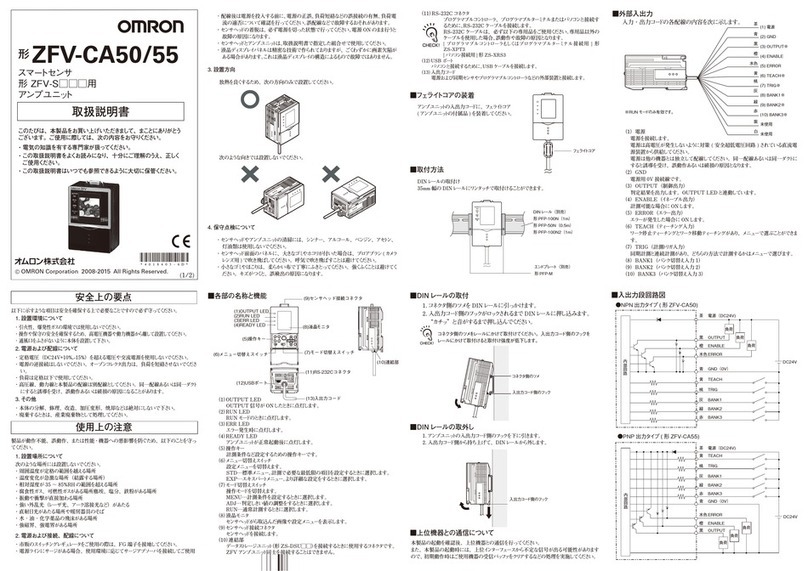 Omron ZFV-CA50 User manual