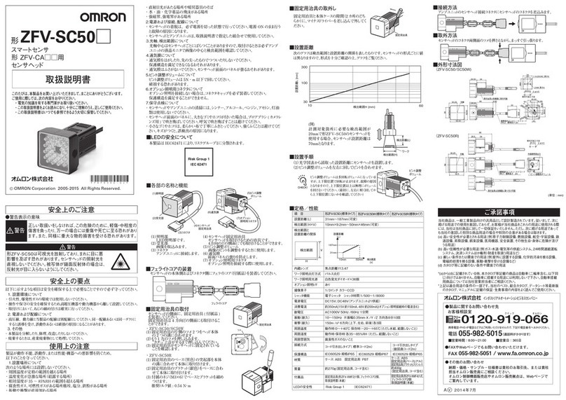 Omron ZFV-SC50 Series User manual