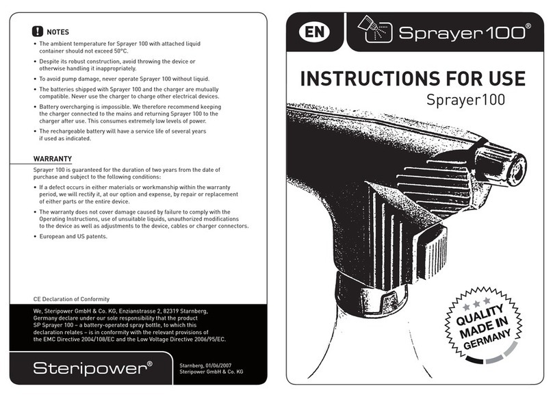 Steripower Sprayer 100 Instructions for use