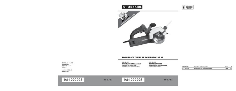 Parkside PDBG 125 A1 Operation and safety notes