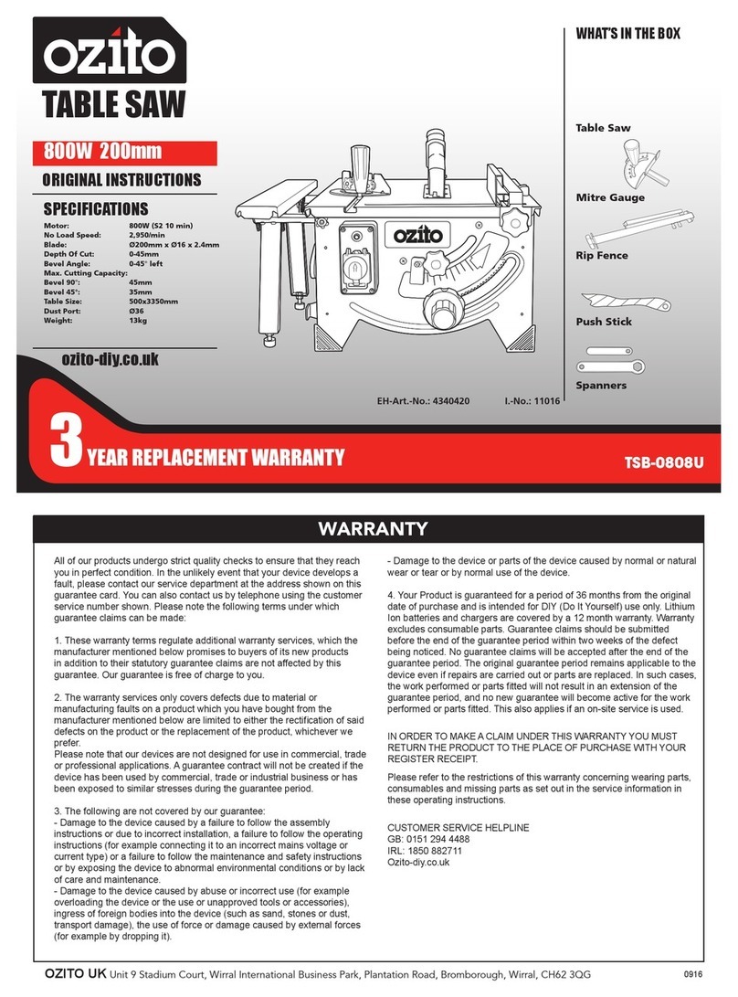 Ozito TSB-0808U Original instructions