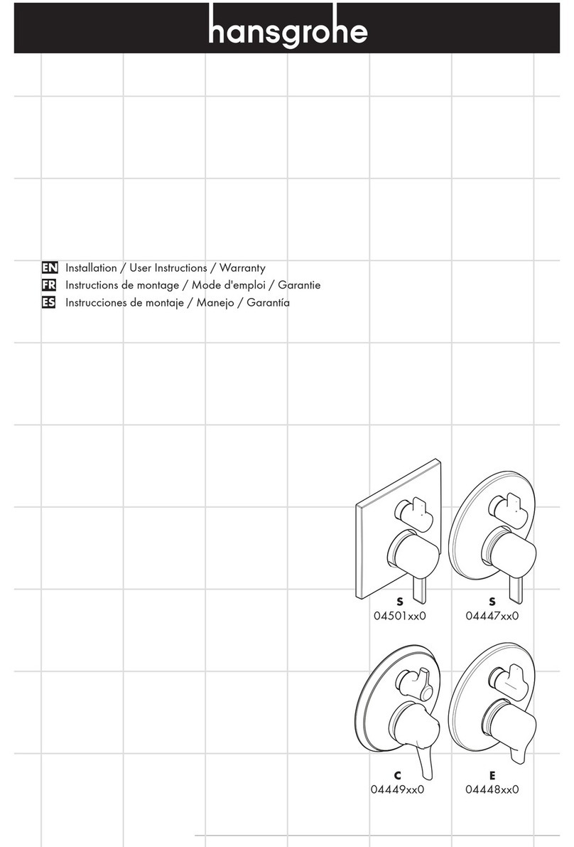 Hans Grohe 04501xx0 series Installation/User Instructions/Warranty